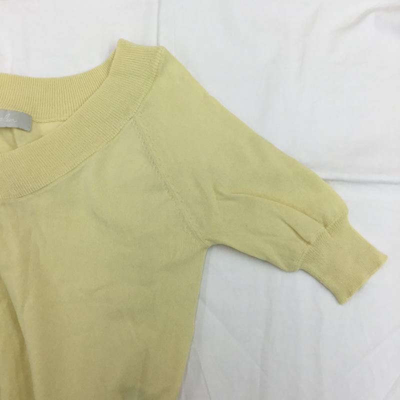 ダズリン dazzlin カットソー 七分袖 FREE 無地 黄 / イエロー / レディース USED 古着 中古 10067623