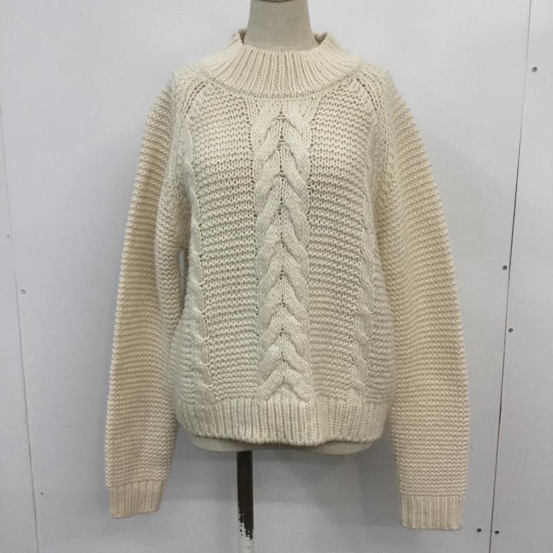 ニコアンド niko and... ニット、セーター 長袖 M 無地 オフホワイト / オフホワイト / レディース USED 古着 中古 10067673