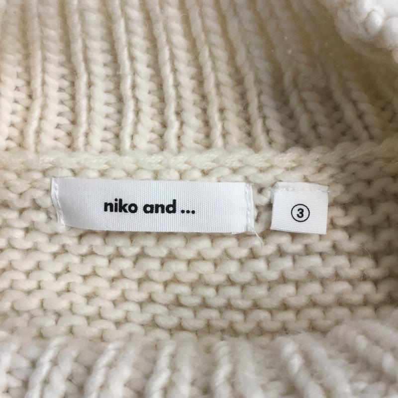 ニコアンド niko and... ニット、セーター 長袖 M 無地 オフホワイト / オフホワイト / レディース USED 古着 中古 10067673