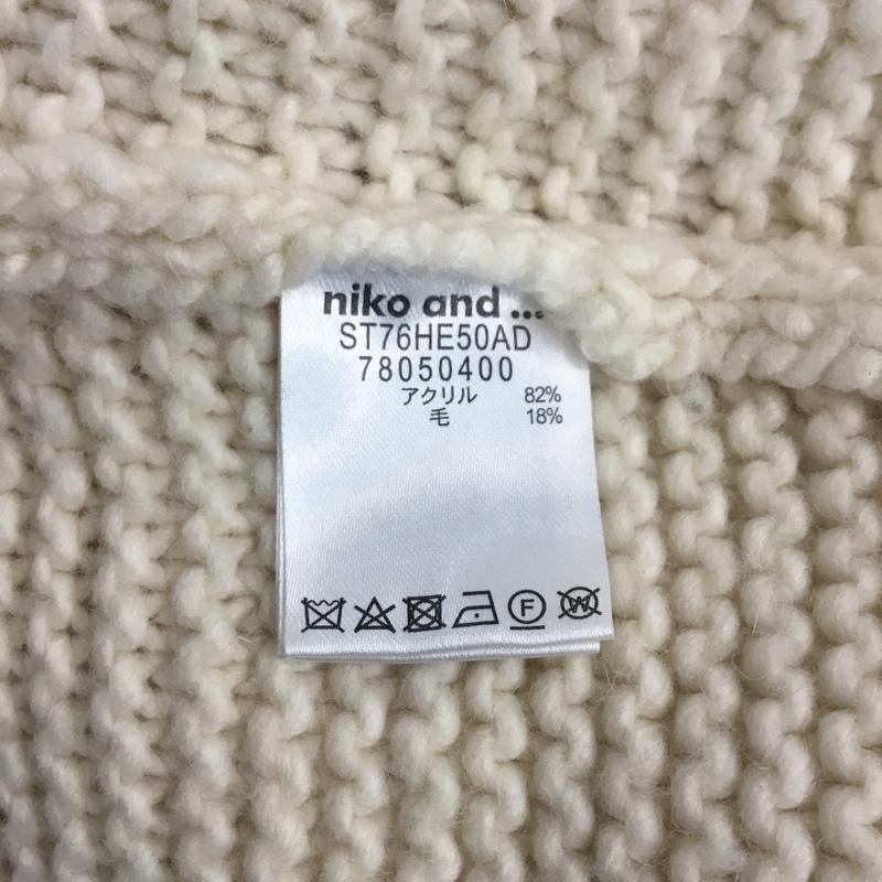 ニコアンド niko and... ニット、セーター 長袖 M 無地 オフホワイト / オフホワイト / レディース USED 古着 中古 10067673