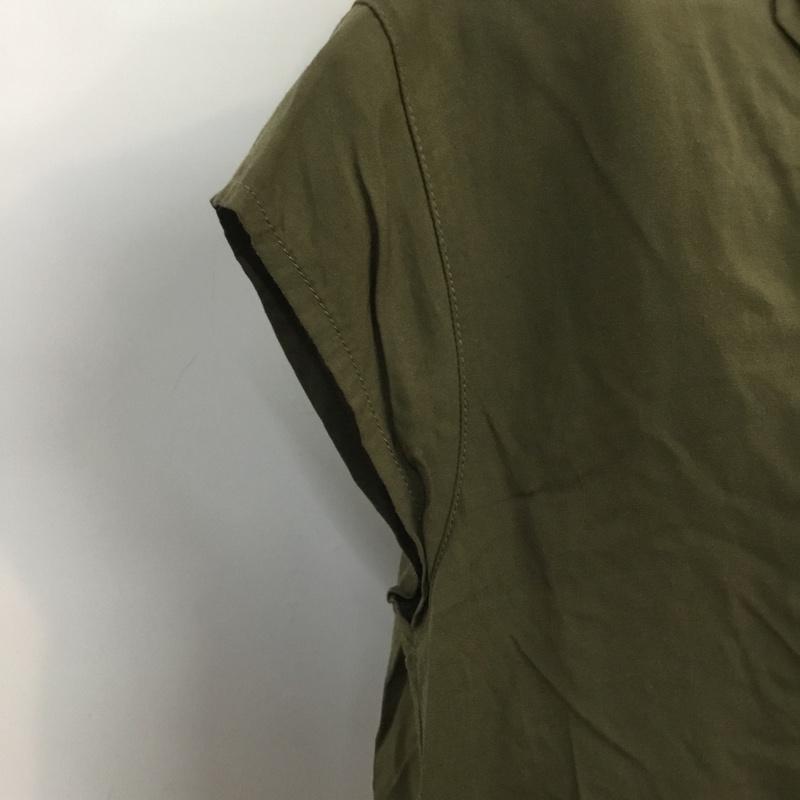 ダブルクローゼット w closet シャツ、ブラウス 半袖 タグ付 FREE 無地 カーキ / カーキ / レディース USED 古着 中古 10067716