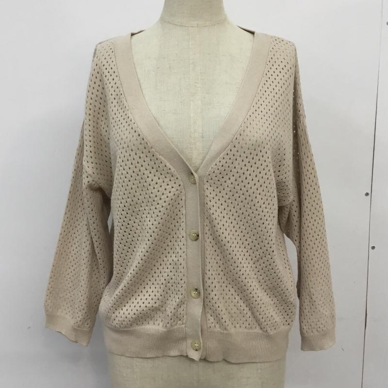 ローリーズファーム LOWRYS FARM カーディガン 長袖 M 無地 ベージュ / ベージュ / レディース USED 古着 中古 10067750