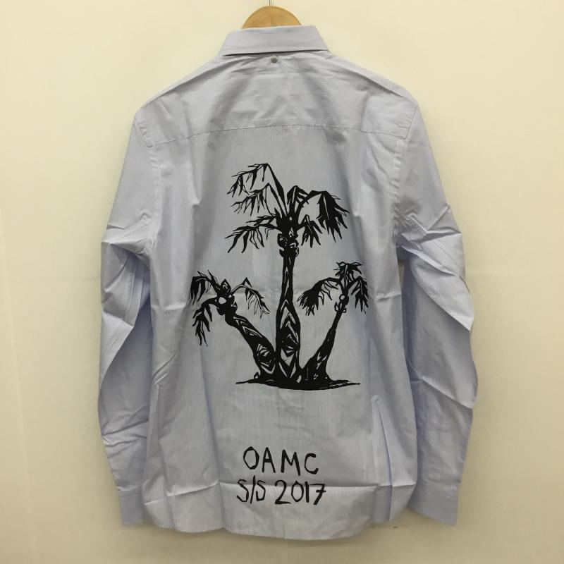 オーエーエムシー OAMC シャツ、ブラウス 長袖 L ストライプ 水色 / ライトブルー / メンズ USED 古着 中古 10067867