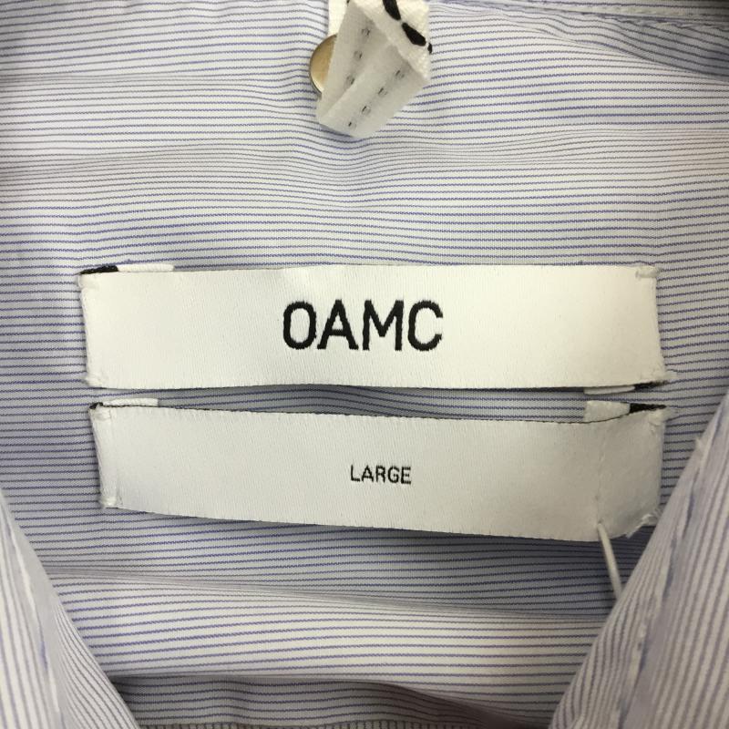 オーエーエムシー OAMC シャツ、ブラウス 長袖 L ストライプ 水色 / ライトブルー / メンズ USED 古着 中古 10067867