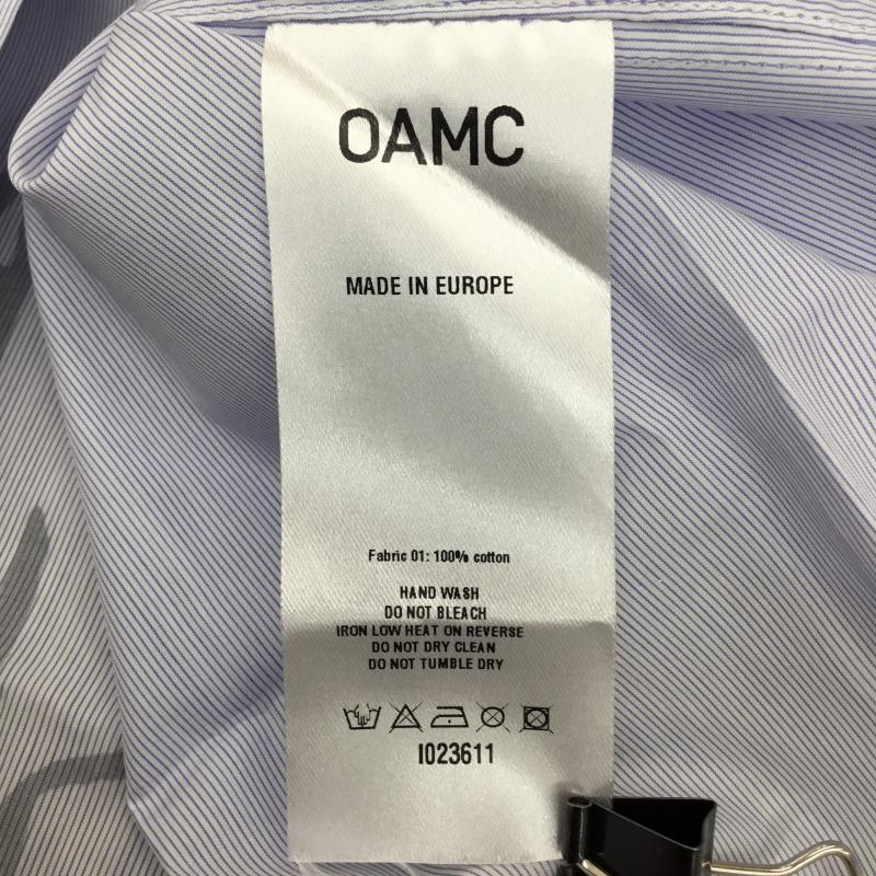 オーエーエムシー OAMC シャツ、ブラウス 長袖 L ストライプ 水色 / ライトブルー / メンズ USED 古着 中古 10067867