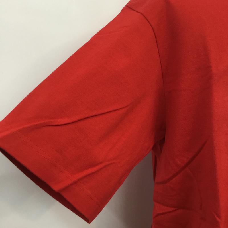 ウ゛ィジュアルリポーツ VISUALREPORTS Tシャツ 半袖 クルーネック ロゴ L プリント 赤 / レッド / メンズ USED 古着 中古 10067938