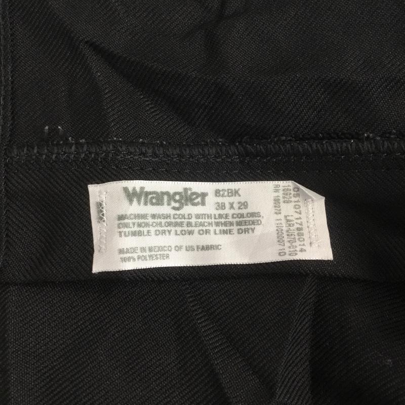 ラングラー Wrangler パンツ スラックス B2BK ランチャー 38 × 29 無地 黒 / ブラック / メンズ USED 古着 中古 10067942