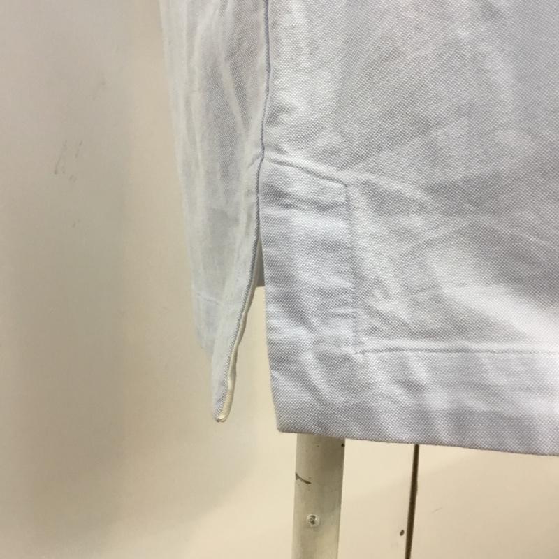 トミーヒルフィガー TOMMY HILFIGER シャツ、ブラウス 七分袖 12-4911201-010 プルオーバー S 無地 白 / ホワイト / X 水色 / ライトブルー / レディース USED 古着 中古 10067950