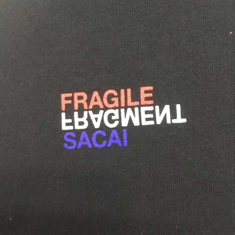 サカイ Sacai パーカー 長袖 Fragment not sacai Hoodie ノット サカイ フーディ 2 ロゴ、文字 黒 / ブラック / メンズ USED 古着 中古 10068046