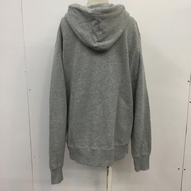 チャンピオン Champion パーカー 長袖 C8-L111R プルオーバー フーディー フロントポケット L ワンポイント 灰 / グレー / レディース USED 古着 中古 10068062
