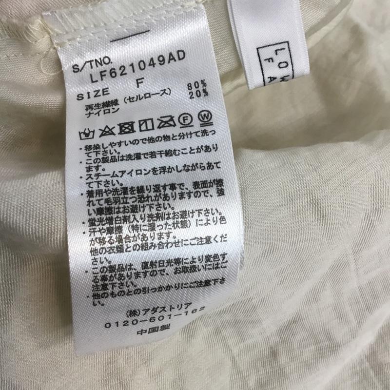 ローリーズファーム LOWRYS FARM カットソー 長袖 LF621049AD ギャザー FREE 無地 アイボリー / アイボリー /  レディース USED 古着 中古 10068090