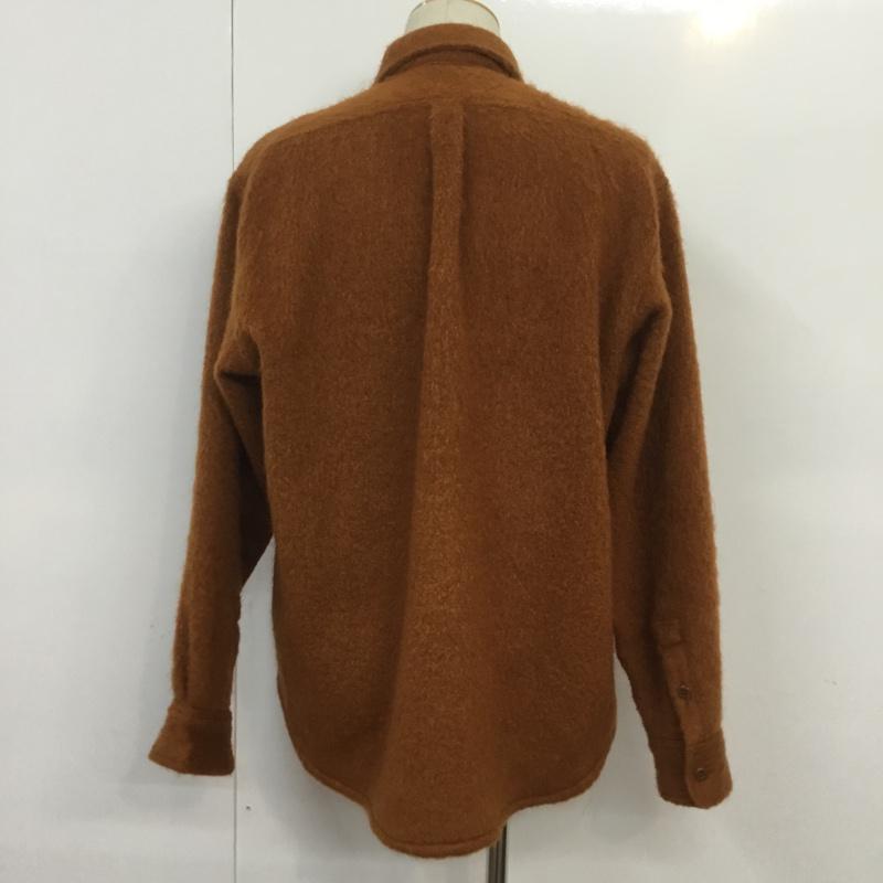 オンブレ・ニーニョ Hombre Nino シャツ、ブラウス 長袖 HN0212-SH-0002 ウール混 M 無地 橙 / オレンジ / メンズ USED 古着 中古 10068097