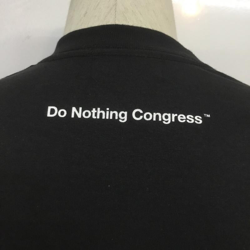 ドゥーナッシングコングレス do nothing congress Tシャツ 半袖 クルーネック MELODY TEE プリント M ロゴ、文字 黒 / ブラック / メンズ USED 古着 中古 10068111