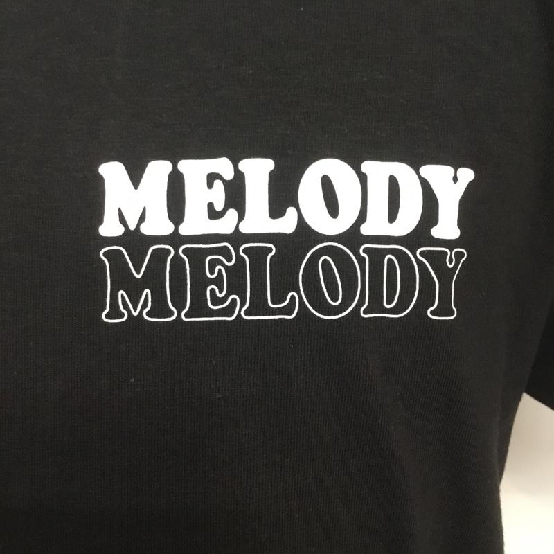 ドゥーナッシングコングレス do nothing congress Tシャツ 半袖 クルーネック MELODY TEE プリント M ロゴ、文字 黒 / ブラック / メンズ USED 古着 中古 10068111
