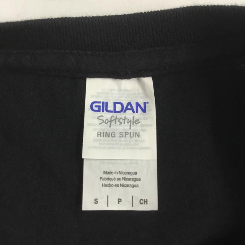 ギルダン GILDAN Tシャツ 半袖 クルーネック プリント S ロゴ、文字 黒 / ブラック / メンズ USED 古着 中古 10068121