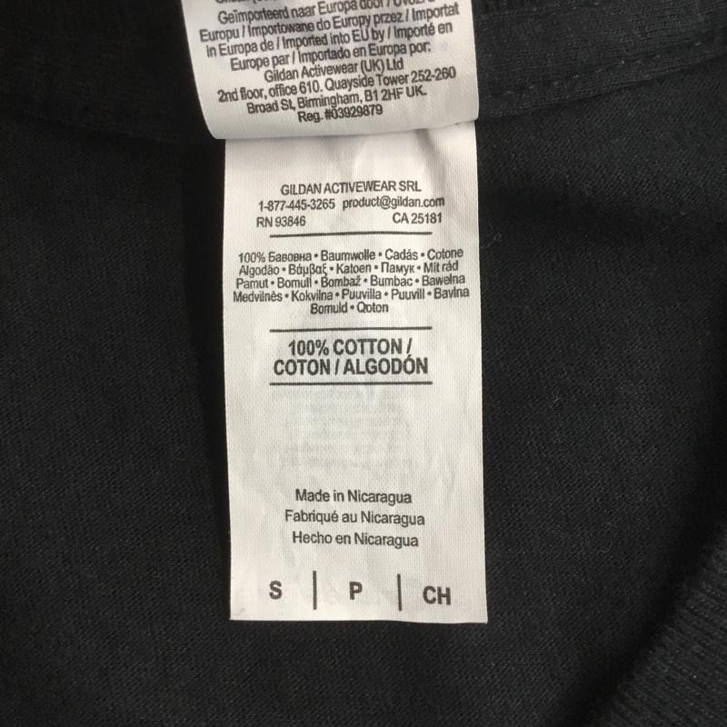 ギルダン GILDAN Tシャツ 半袖 クルーネック プリント S ロゴ、文字 黒 / ブラック / メンズ USED 古着 中古 10068121