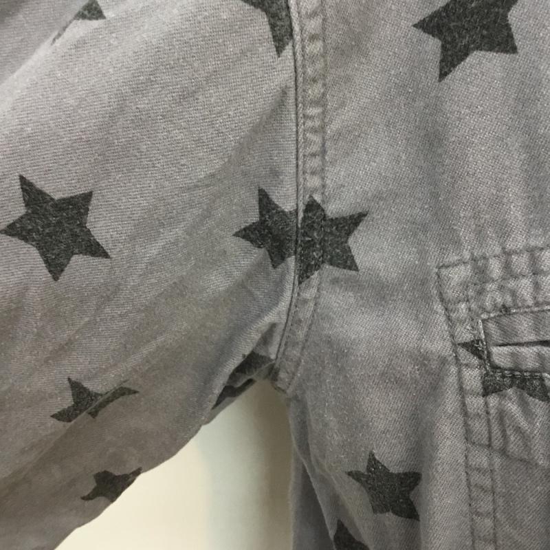 エクストララージ XLARGE シャツ、ブラウス 長袖 0103406 XL 星 灰 / グレー / X 黒 / ブラック / メンズ USED 古着 中古 10068133