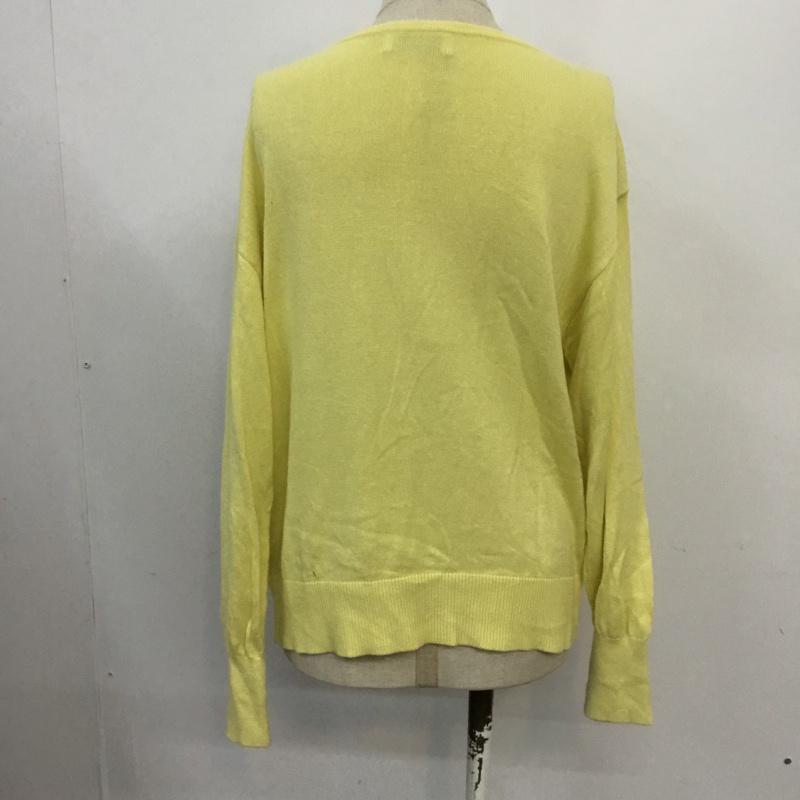 イネド INED ニット、セーター 長袖 無地 黄 / イエロー / レディース USED 古着 中古 10068217