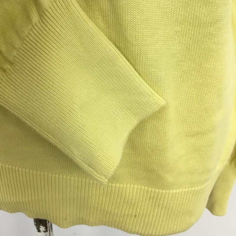 イネド INED ニット、セーター 長袖 無地 黄 / イエロー / レディース USED 古着 中古 10068217