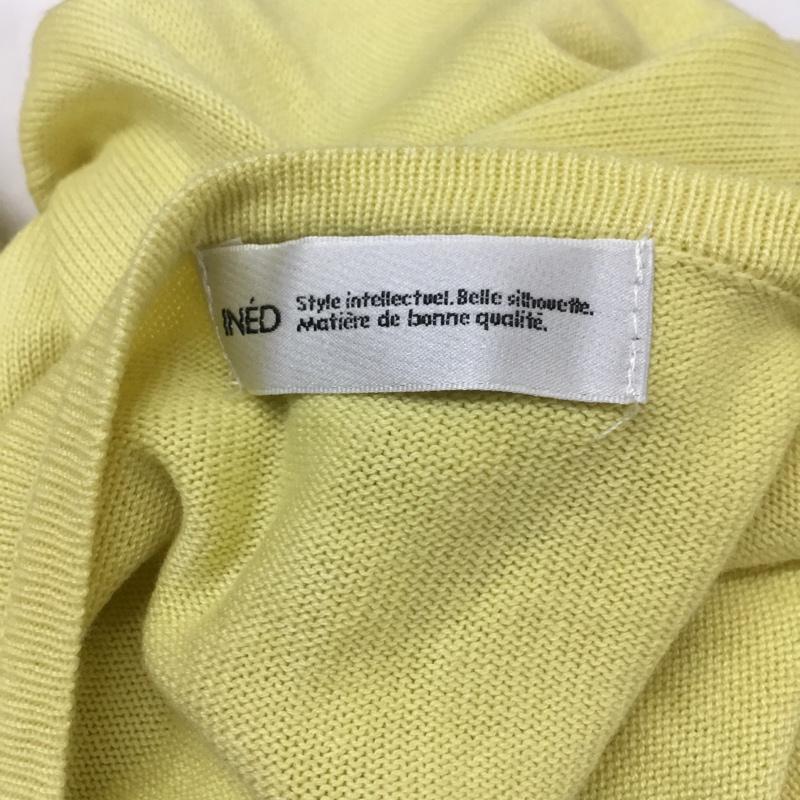 イネド INED ニット、セーター 長袖 無地 黄 / イエロー / レディース USED 古着 中古 10068217