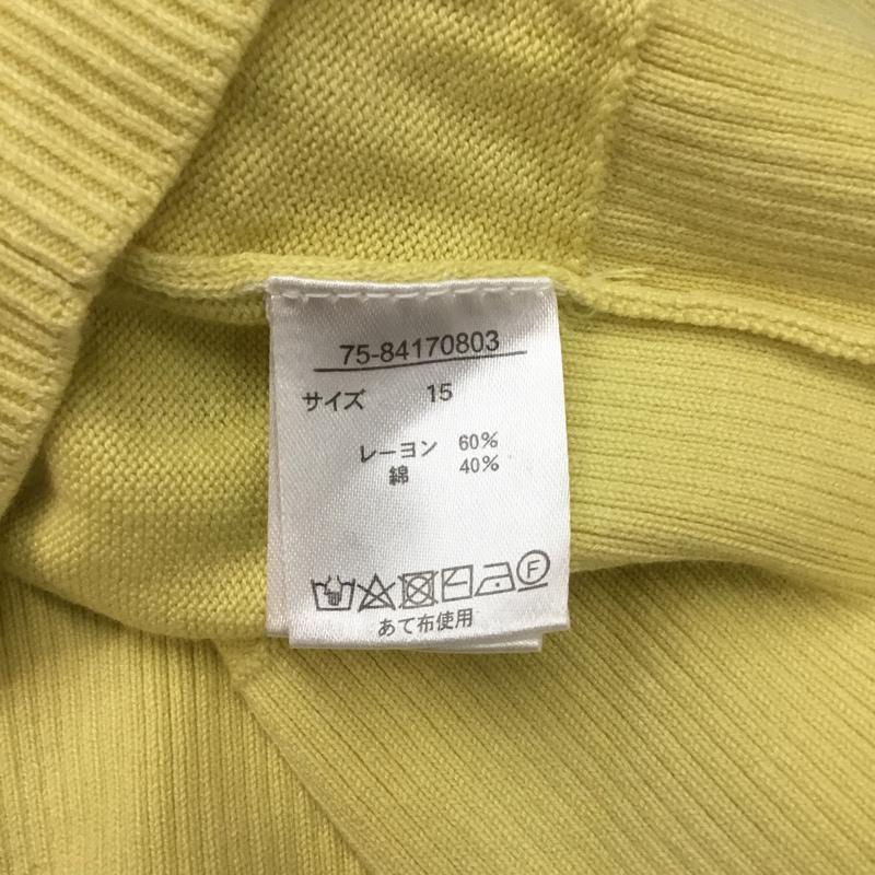 イネド INED ニット、セーター 長袖 無地 黄 / イエロー / レディース USED 古着 中古 10068217