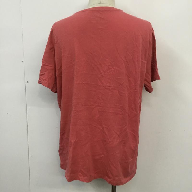ポロラルフローレン POLO RALPH LAUREN Tシャツ 半袖 PRL Vネック L ワンポイント 桃 / ピンク / メンズ USED 古着 中古 10068269