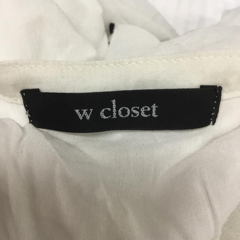 ダブルクローゼット w closet シャツ、ブラウス 七分袖 FREE 無地 白 / ホワイト / レディース USED 古着 中古 10068299