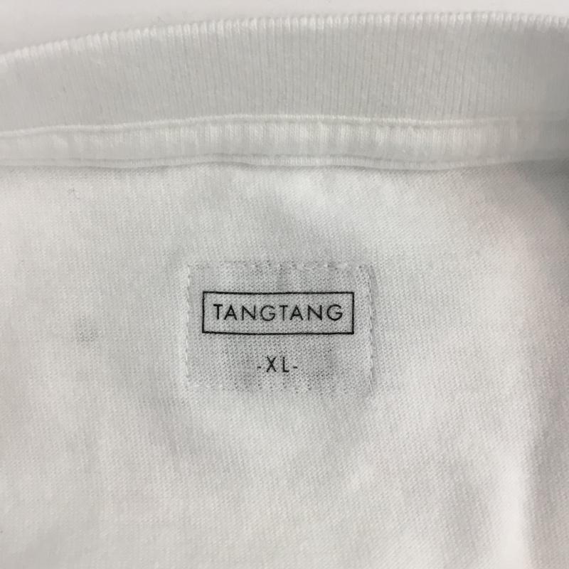 タンタン TANG TANG Tシャツ 半袖 T-4113 MOTHERF**KER ボックスロゴ タグ付き XL プリント 白 / ホワイト / メンズ USED 古着 中古 10068345