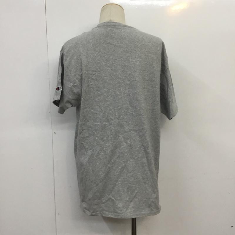 チャンピオン Champion Tシャツ 半袖 クルーネック L ワンポイント 灰 / グレー / メンズ USED 古着 中古 10068390