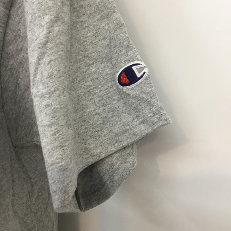 チャンピオン Champion Tシャツ 半袖 クルーネック L ワンポイント 灰 / グレー / メンズ USED 古着 中古 10068390