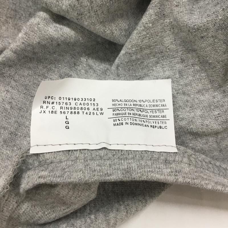 チャンピオン Champion Tシャツ 半袖 クルーネック L ワンポイント 灰 / グレー / メンズ USED 古着 中古 10068390