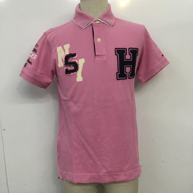 トミーヒルフィガー TOMMY HILFIGER ポロシャツ 半袖 S 無地 桃 / ピンク / メンズ USED 古着 中古 10068397