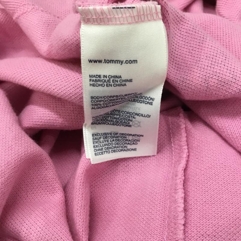 トミーヒルフィガー TOMMY HILFIGER ポロシャツ 半袖 S 無地 桃 / ピンク / メンズ USED 古着 中古 10068397