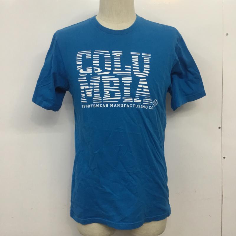 コロンビア Columbia Tシャツ 半袖 112 EM1993 クルーネック S プリント 青 / ブルー / メンズ USED 古着 中古 10068404
