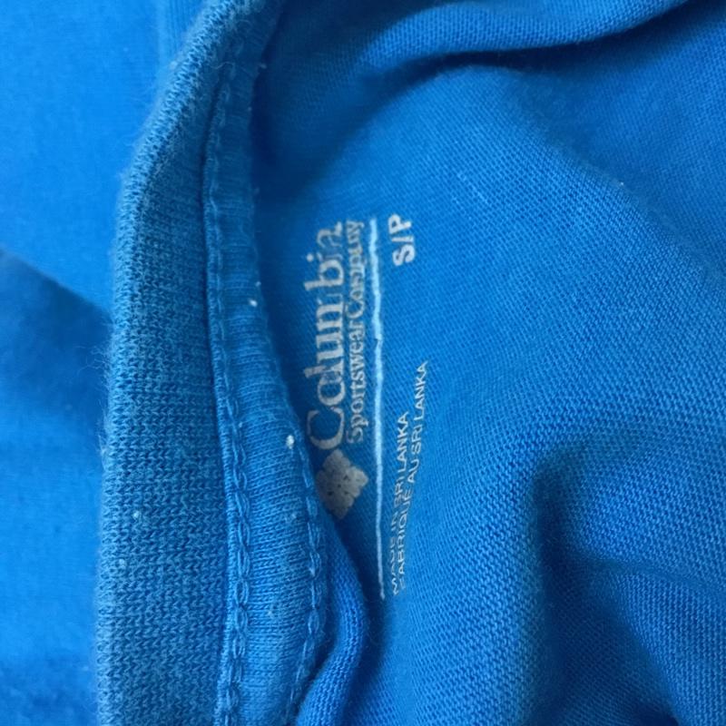 コロンビア Columbia Tシャツ 半袖 112 EM1993 クルーネック S プリント 青 / ブルー / メンズ USED 古着 中古 10068404