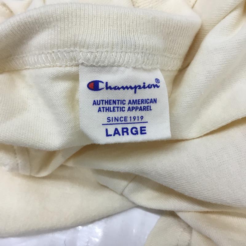 チャンピオン Campion Tシャツ 半袖 L 無地 アイボリー / アイボリー / メンズ USED 古着 中古 10068405