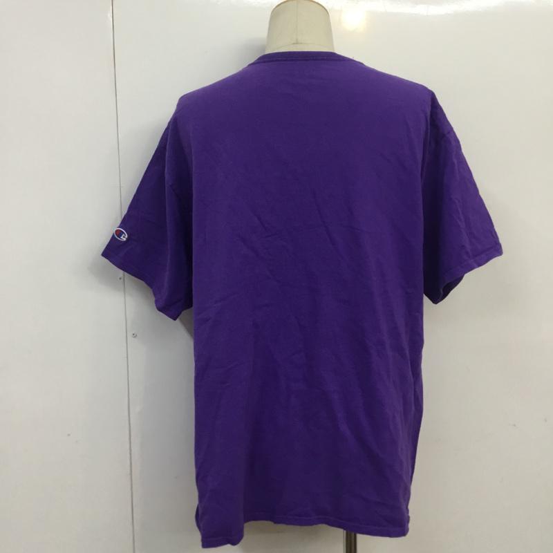 チャンピオン Campion Tシャツ 半袖 XL 無地 紫 / パープル / メンズ USED 古着 中古 10068408