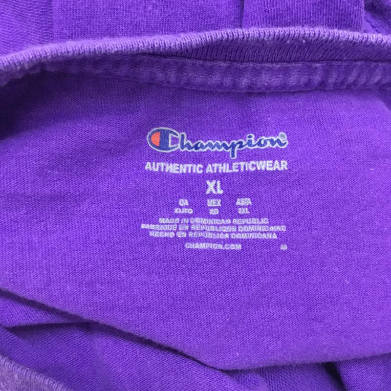 チャンピオン Campion Tシャツ 半袖 XL 無地 紫 / パープル / メンズ USED 古着 中古 10068408