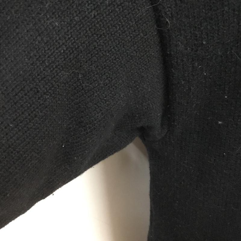 ユニフ UNIF ニット、セーター 長袖 コットン クルーネック S ロゴ、文字 黒 / ブラック / メンズ USED 古着 中古 10068465