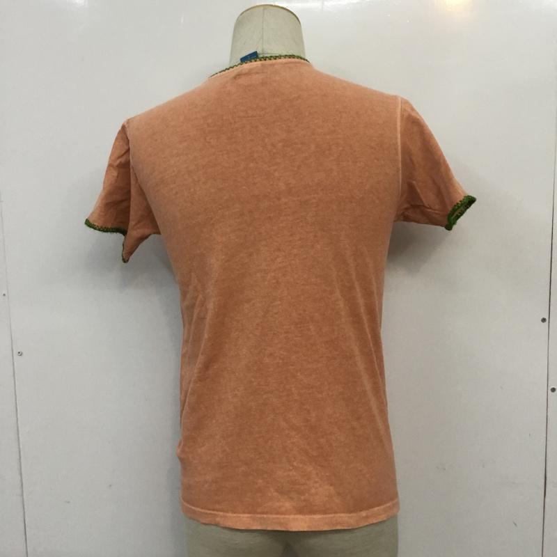 グッドオン Good On Tシャツ 半袖 S 無地 桃 / ピンク / X 緑 / グリーン / メンズ USED 古着 中古 10068479