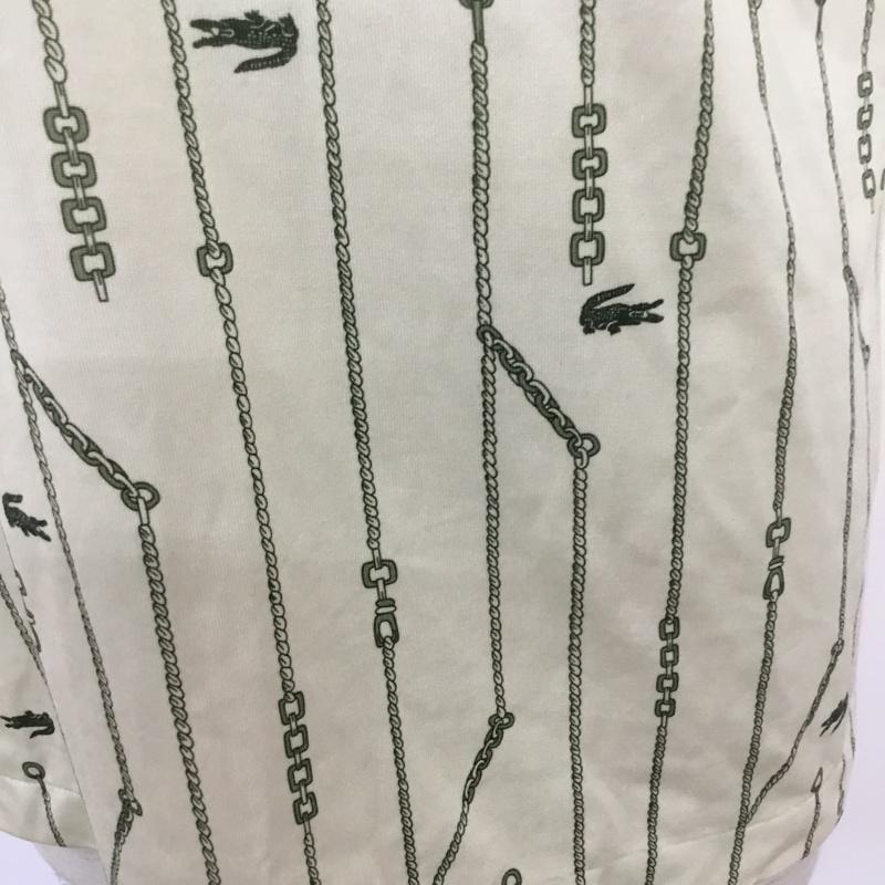 ラコステ LACOSTE カットソー 半袖 CHEMISE LACOSTE 総柄 ベージュ / ベージュ / X 緑 / グリーン / メンズ USED 古着 中古 10068480