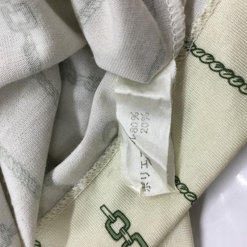 ラコステ LACOSTE カットソー 半袖 CHEMISE LACOSTE 総柄 ベージュ / ベージュ / X 緑 / グリーン / メンズ USED 古着 中古 10068480