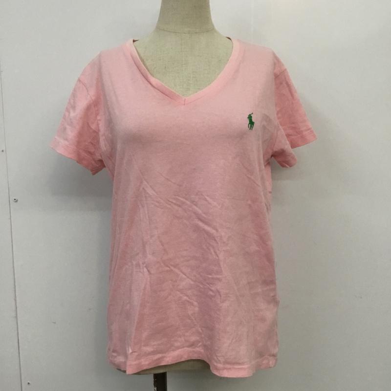 ラルフローレンスポーツ RALPHLAURENSPORT Tシャツ 半袖 Vネック M 桃 / ピンク / レディース USED 古着 中古 10068484
