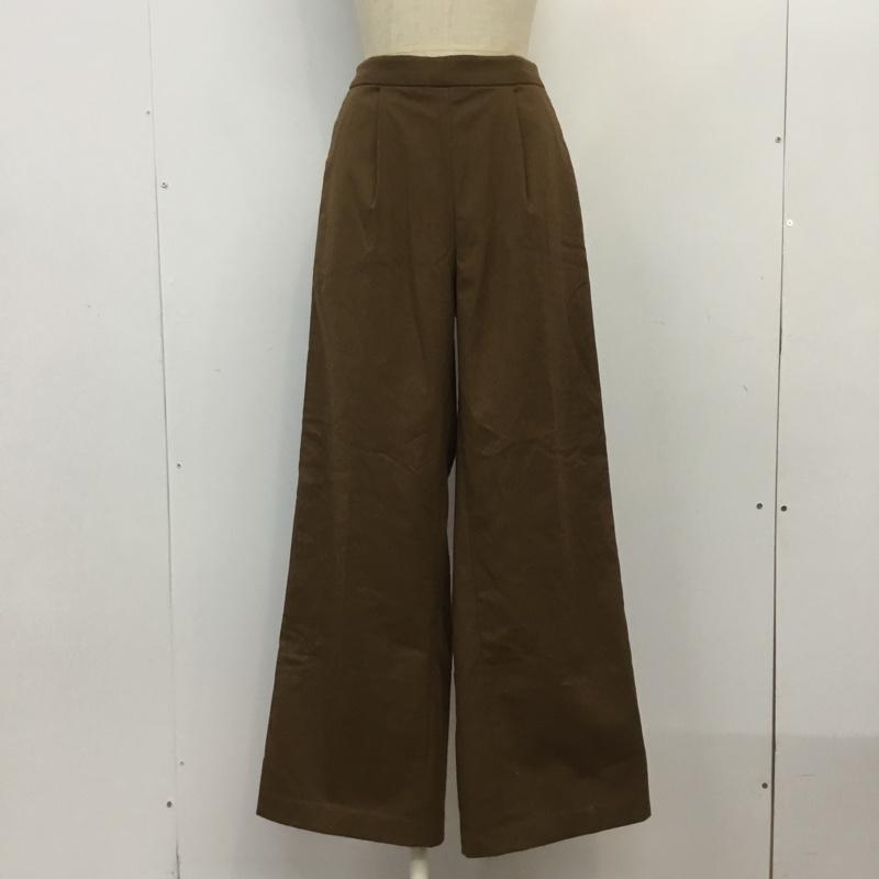 アズールバイマウジー AZUL BY MOUSSY ボトムス ボトムス 250CSA31-311 Warmタックワイドパンツ M 無地 茶 / ブラウン / レディース USED 古着 中古 10068488