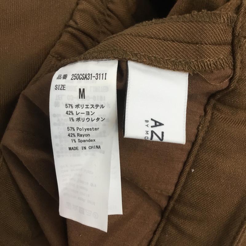 アズールバイマウジー AZUL BY MOUSSY ボトムス ボトムス 250CSA31-311 Warmタックワイドパンツ M 無地 茶 / ブラウン / レディース USED 古着 中古 10068488