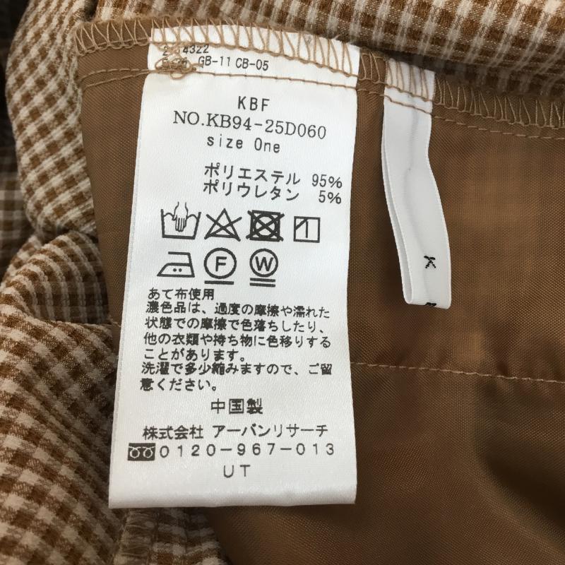 ケービーエフ KBF ワンピース ロングスカート FREE チェック マルチカラー / マルチカラー / レディース USED 古着 中古 10068725