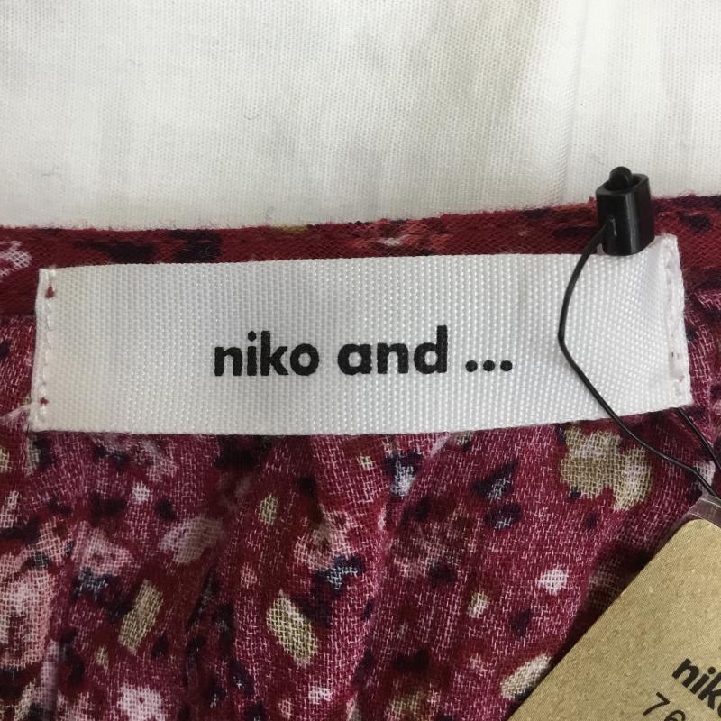 ニコアンド niko and... カーディガン 半袖 タグ付き FREE 花柄 桃 / ピンク / レディース USED 古着 中古 10068799
