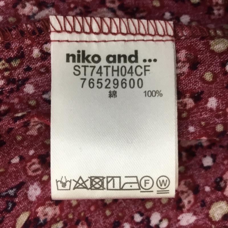 ニコアンド niko and... カーディガン 半袖 タグ付き FREE 花柄 桃 / ピンク / レディース USED 古着 中古 10068799