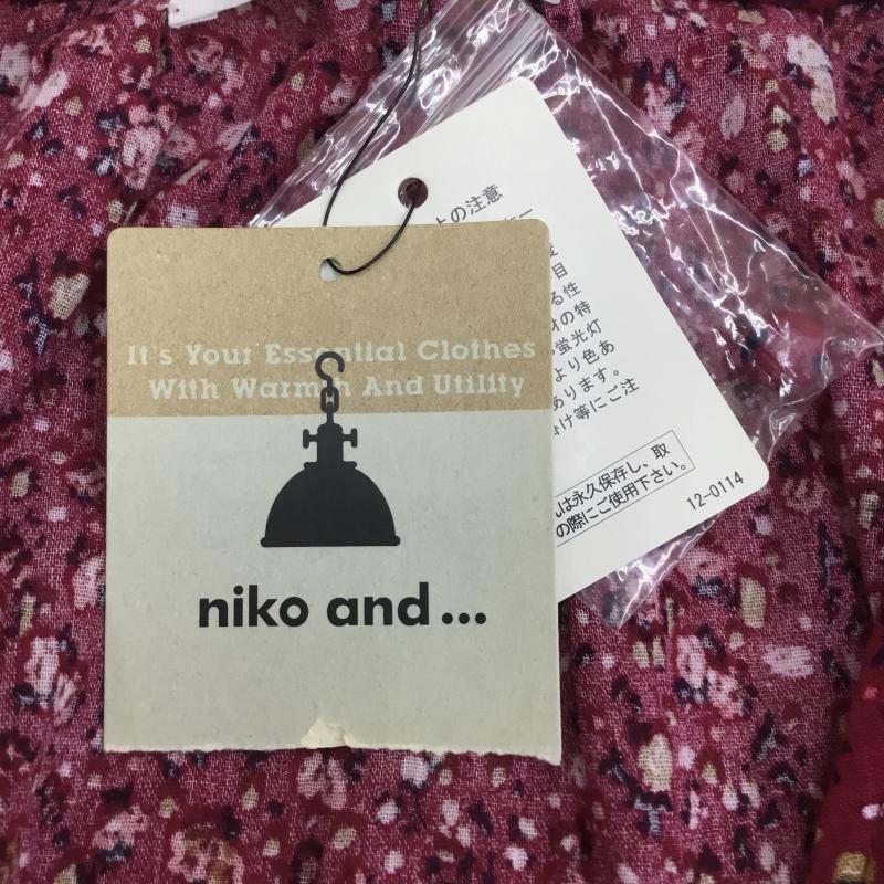 ニコアンド niko and... カーディガン 半袖 タグ付き FREE 花柄 桃 / ピンク / レディース USED 古着 中古 10068799