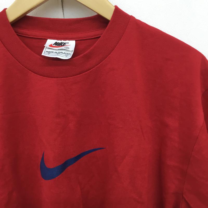 ナイキ NIKE Tシャツ 半袖 S ロゴ、文字 赤 / レッド / メンズ USED 古着 中古 10068885